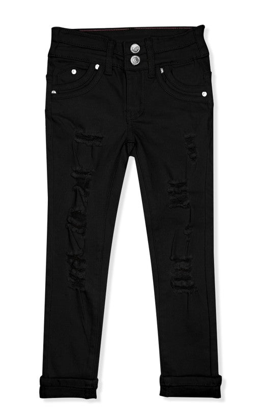 Black Distressed Denim